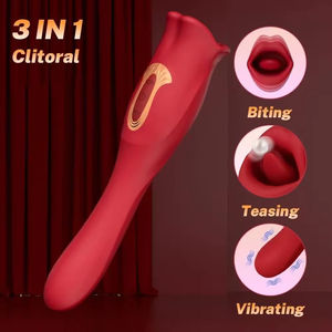 Vibratore Realistico con Lingua a Spinta a Prezzo di Fabbrica, Giocattoli Sessuali per Coppie, Stimolazione del Punto G, Vibratore con Lingua per Sesso Orale Femminile - Product Image 2