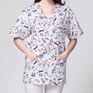 2023 uniformes médicos impresos personalizados uniformes de hospital de alta calidad conjuntos de uniformes tejidos - Product Image 3