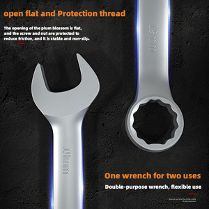 Bộ dụng cụ cờ lê hai đầu mở 8 chiếc Bộ dụng cụ cầm tay cơ học dụng cụ cầm tay bằng thép rèn thả kết hợp - Product Image 3