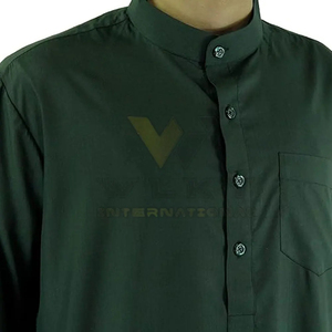 Meilleure vente produits 2025 nouvelle couleur de peau vêtements islamiques Ramadan musulman grande taille hommes Thobe meilleure qualité tissu matériel - Product Image 4