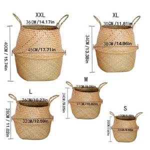 <span class=keywords><strong>Cesto</strong></span> in <span class=keywords><strong>Vimini</strong></span> Bianco e <span class=keywords><strong>Nero</strong></span> Intrecciato a Mano, Cassetti in Bambù, Cesti in Giacinto d'Acqua, Contenitore Multifunzione 3 in 1 per Biancheria - Product Image 3