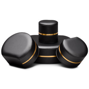 FANXI H107 Custom logo Black Leather Jewelry Box Ring <b>Earrings</b> Pendant Necklace Box Jewelry Packaging Round Jewelry <b>Boxes</b> - Product Image 2
