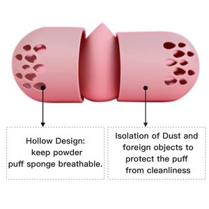 Support de présentation pour éponges de maquillage, étui pour éponges cosmétiques, support pour houppettes, support de séchage en silicone souple pour houppettes à poudre, support pour houppettes en forme d'œuf, support pour tampons de beauté - Product Image 5