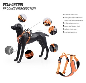 สายรัดอกสุนัขลายสก็อตสีส้ม BlackDoggy พร้อมแถบสะท้อนแสง ซับในตาข่าย โพลีเอสเตอร์ ปลดเร็ว กันน้ำ - Product Image 2