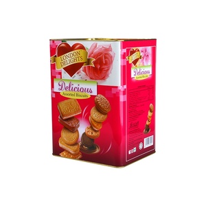 Boîte de biscuits, emballage de chocolat, mélange de vanille, biscuits assortis, biscuits sandwich, 4 formes - Product Image 5