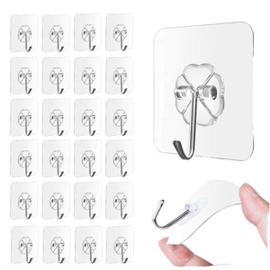 Wholesale Plastic Pvc Transparent <strong>Wall</strong> <strong>Hooks</strong> Adhesive <strong>Wall</strong> <strong>Hooks</strong> for Hanging - Product Image 1