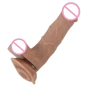 Đại Lý Muốn Tùy Chỉnh Phụ Nữ Dong Dương Vật Dick Massager Nâu Dildo