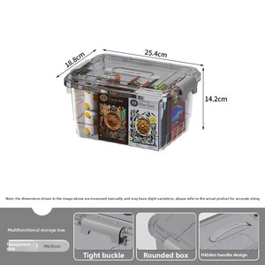 Hiện Đại PP Trong Suốt Dày Hình Chữ Nhật Hộ Gia Đình Quần Áo Lớn Đồ Chơi Tổ Chức 20-30L Bền Vững Đa Chức Năng Nhựa Lưu Trữ - Product Image 6