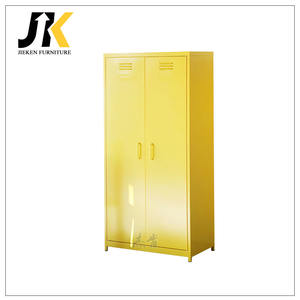 Armoire métallique à 2 portes pour usage domestique, <span class=keywords><strong>casier</strong></span> verrouillable en acier pour vêtements avec barre de suspension pour dortoir du personnel et <span class=keywords><strong>vestiaire</strong></span> de salle de sport - Product Image 2