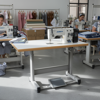 Machines à coudre industrielles zigzag informatisées JUKKY 20U53D pour ateliers de couture sur mesure, machine à coudre