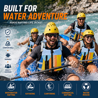 Gilet de sauvetage commercial pour rafting en eaux vives 120-150N, en Oxford 600D, pour adultes et jeunes, PFD pour kayak et sauvetage aquatique