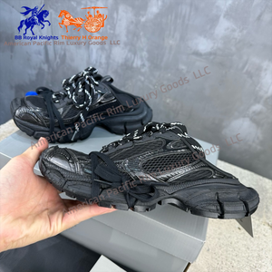 Mules 3XL noires en maille et polyuréthane, chaussures de sport respirantes, baskets décontractées, chaussures de course décontractées Balenciagaes - Product Image 3