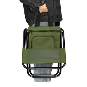 3 in 1 Folding Fishing <b>Chair</b> Bag Fishing <b>Backpack</b> <b>Chairs</b> Stool Convenient Wear-resistantv for Outdoor Hunting Climbing Equipment - Product Image 4