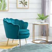 Fauteuil d'appoint de luxe en forme de fleur, canapé individuel élégant, chaises de salle à manger pour le mobilier de salon