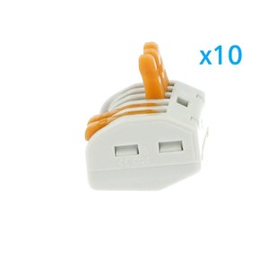 10 connettori elettrici riutilizzabili facili da usare, 5 leve con 10 morsetti a molla - Product Image 3