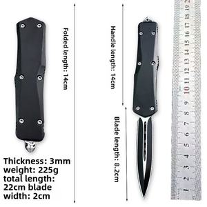 Cuchillo Plegable MT para Acampar y Cazar al Aire Libre, Mango de Aleación de Aluminio, Hoja de Acero Inoxidable de 220 mm, Portátil, Industrial, OEM - Product Image 5