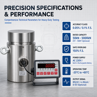 Capteur de force électronique intelligent de haute précision 2000KN avec garantie 1 an pour machine d'essai de compression