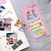 Bloc-notes adhésif réutilisable en papier épais avec motif imprimé mignon, papeterie de bureau, nouveau produit personnalisé