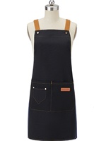 Tablier en toile imperméable épaissi avec logo personnalisé, tablier de cuisine, de jardinage, de boulanger, de café, de travail en coton