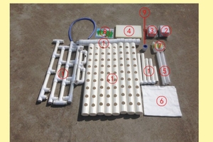 Support floral tridimensionnel à 72 trous Tuyau double face <span class=keywords><strong>Balcon</strong></span> sans sol Irrigation hydroponique des légumes Hydroponique - Product Image 3