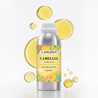 Huile de Camélia 100% Pure OEM ODM Marque Privée Vente en Gros Matière Première Cosmétique Pressée à Froid pour Soins de la Peau et des Cheveux