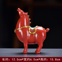 Wuyang céramique Tang Ma décoration porcelaine charme artisanat salon entrée meuble TV bijoux bureau cheval rouge
