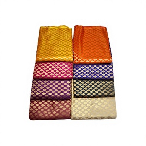 Luxury Eco-Friendly Woven Silk Brocade Jacquard Fabric Medium Weight for Bridal & Ethnic Wear Designer Outfits - Product Image 1