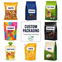 Pochette PET verticale avec fermeture éclair refermable, logo personnalisé, fenêtre transparente mate, anti-odeur, qualité alimentaire pour l'emballage de snacks