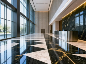 طاولة شاي فاخرة من الرخام الطبيعي الأسود المصقول مخصصة للمنازل والفنادق ودور الشاي بالطراز الصيني - Product Image 5