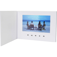 2.4 7 pouces 10.1 pouces écran lcd brochure vidéo en brochure imprimée avec magazine, vidéo brochure vidéo blanche en boîte plus impression