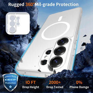 Высококачественный магнитный чехол для телефона с защитой объектива для Samsung S26 Ultra, белый, с эффектом кожи, для S25 24 - Product Image 3