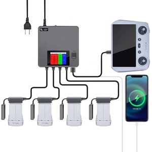 เครื่องชาร์จจอแสดงผลดิจิตอลอัจฉริยะ 4 พอร์ต 8.5V 2A ตัวจัดการแบตเตอรี่โดรนสำหรับแบตเตอรี่มินิ 3 โปร/รีโมทคอนโทรล/โทรศัพท์มือถือ DJMN - Product Image 1