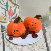 Cadeau d'Halloween : Porte-clés en peluche citrouille Kawaii, Poupée citrouille souriante de dessin animé, Pendentif de sac, Jouet pour machine à griffes, Vente en gros, Logo personnalisé