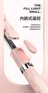 Trépied à selfie Z14 avec lumière intégrée, télécommande rechargeable, léger et extensible pour les voyages – Vente en gros Proins, Offre Spéciale - Product Image 2