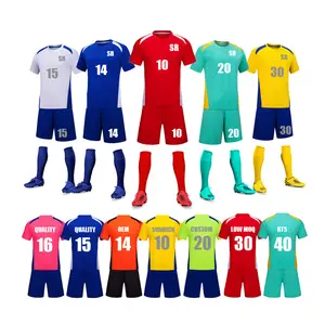 2023定制设计足球球衣套装高品质透气球衣足球复古足球球衣