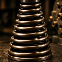 Ressort conique à compression progressive pour soupape de suspension et actionneur