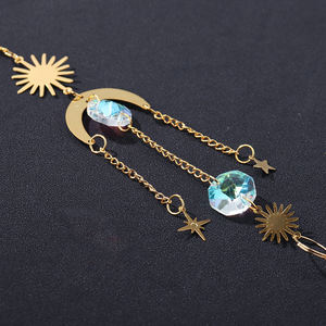 Campanas de viento de luna con cristal hecho a mano para la decoración de la pared <span class=keywords><strong>del</strong></span> hogar estético Boho cristal <span class=keywords><strong>sol</strong></span> atrapasueños regalo para Navidad - Product Image 3