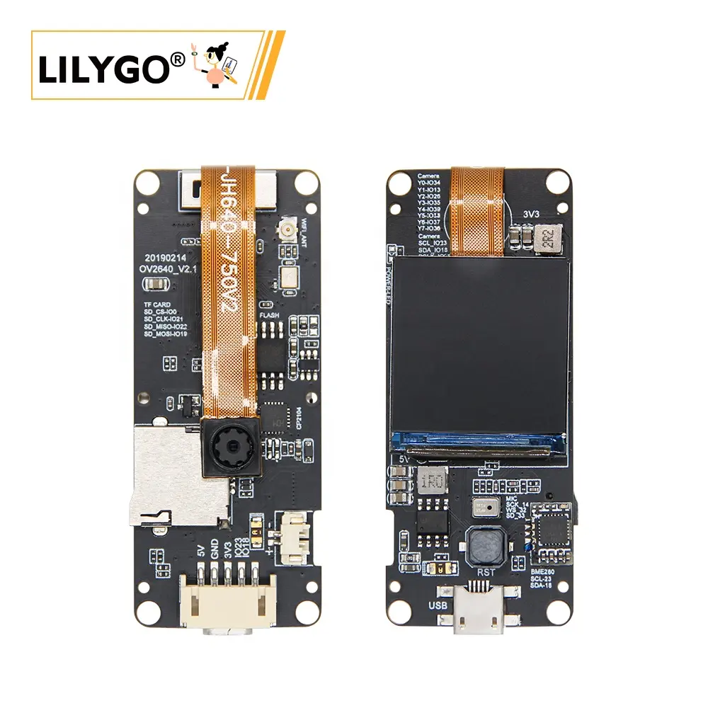 LILYGO TTGO T-Camera Plus OV2640 2Megapixel ESP32 CAM Development Board normale/Fish-eye Lens modulo fotocamera anteriore posteriore