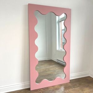 Thiết kế mới tùy chỉnh kích thước màu sắc vẻ đẹp hiện đại MDF đầy đủ chiều dài sóng hình sàn gương với sơn - Product Image 1