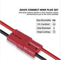 Motor Tech 175A Wire Kit Quick Connect Disconnect 12V 36V Battery Adapter 2-4 Gauge Cables Copper Plastic Wire Harness Plug PC