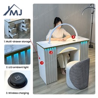 Meubles de salon de beauté de luxe modernes, table de manucure portable, table à ongles