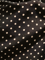 Tissu en coton 100% léger à effet slub avec imprimé à pois, tissage 21S, 100 g/m², 142 cm, robe d'été vintage pour femmes
