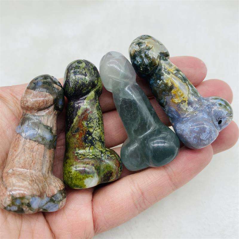 クリスタルガラス ペニス型置物