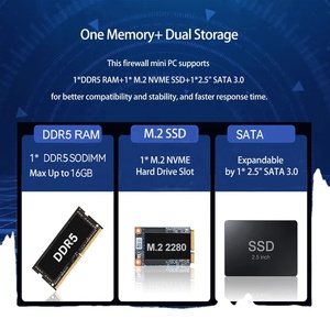 Mini PC N100 Quad Core 4x2.5G Intel I225V DDR5 4 ports LAN Gigabit, routeur pare-feu PFsense, serveur portable pour la maison et le bureau - Product Image 5