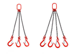 Sangle en acier à câble métallique, <span class=keywords><strong>double</strong></span> crochet, quatre crochets, anneau de levage, grue de levage, acier allié de qualité G80 - Product Image 4