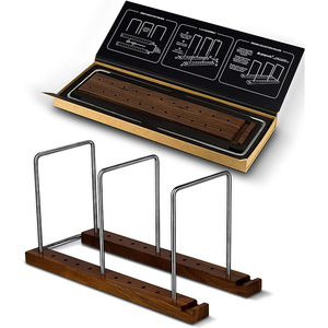 75 LP Solid Walnut Vinyl Record Storage with Now Playing Vinyl Record Stand Audio Record Collection Holder