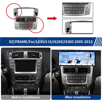 Lecteur vidéo Android Meihua, cadre gris foncé pour autoradio, compatible avec LEXUS IS/IS250/IS300 2005-2013, avec faisceau de câblage