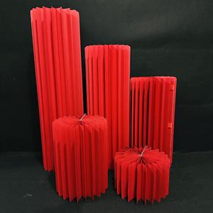 Accessoires de mariage modernes : Colonnes pliantes en papier, présentoirs pour table de desserts, supports cylindriques pour fleurs, centres de table pour fêtes - Product Image 3