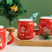 Peiway personnalisé nouveau Style de noël 3d dessin animé vacances cadeaux tasse mignon cadeau tasse à café en céramique