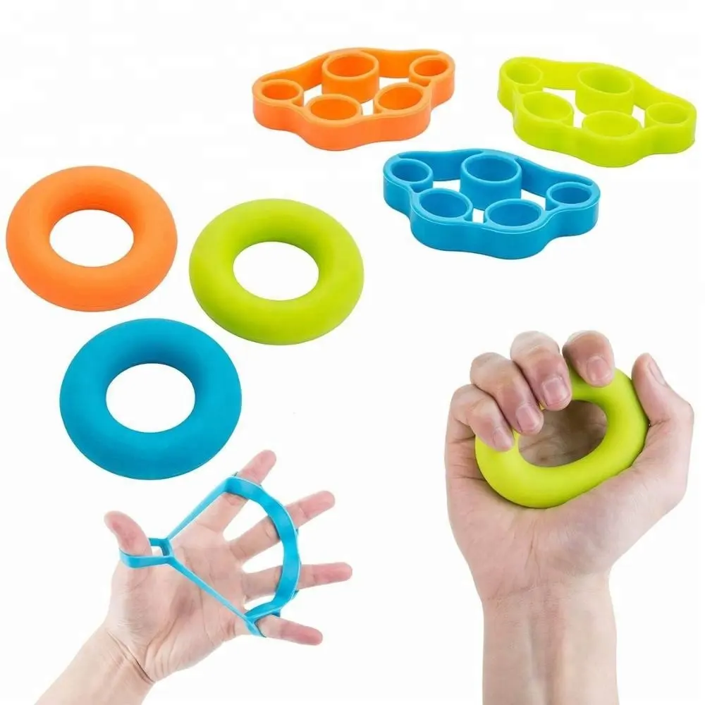 Harbour Silicone Finger Gripper Strength Trainer Resistance Band Hand Grip Wrist Stretcher Finger Expander Exercise